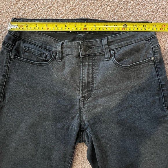 CALVIN KLEIN JEANS Charcoal Black Mid-waist Straight Leg Jeans S 28/6 - Picture 4 of 9
